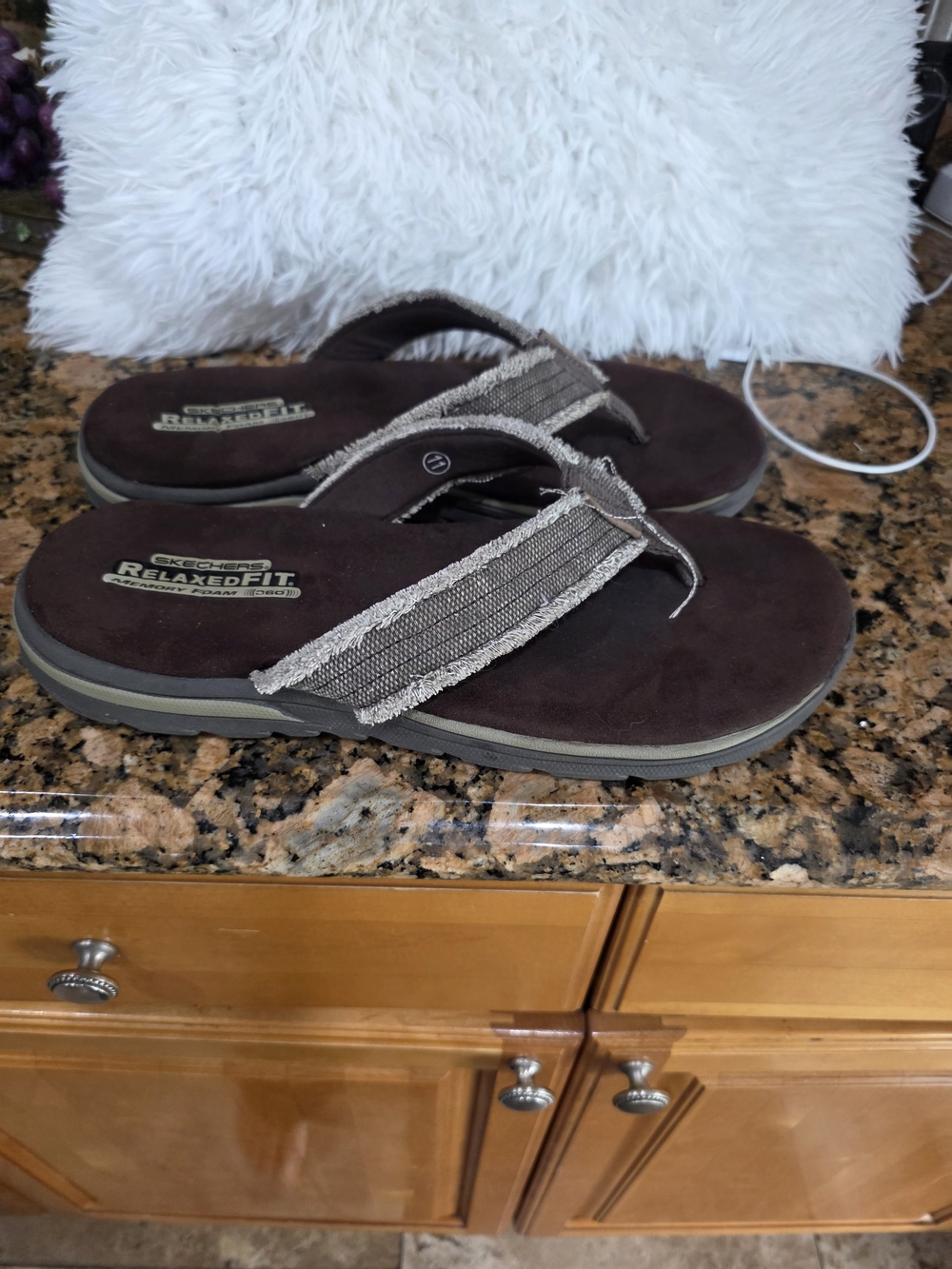 Skechers Relaxed Fit Men's Brown Flip Flop Sandals